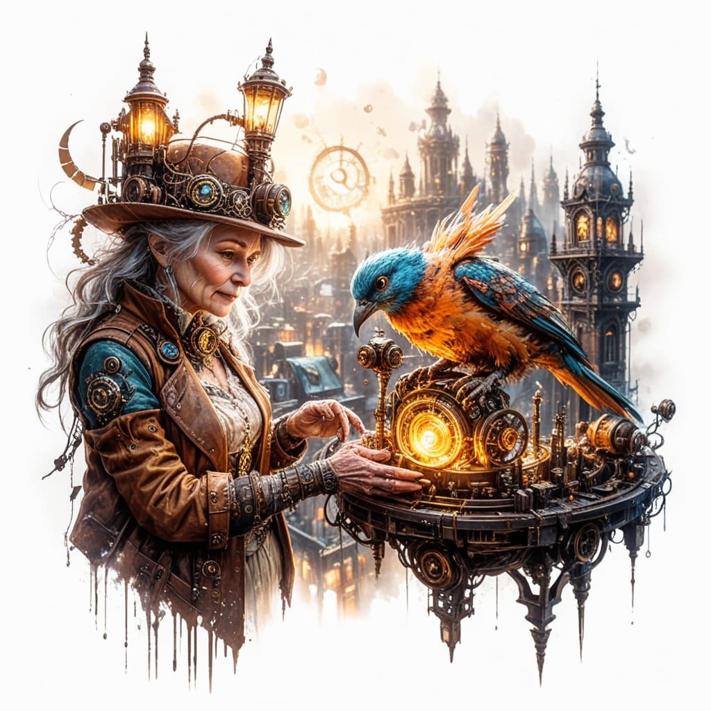 Compassion in Steampunk City 👵🐦⚙️