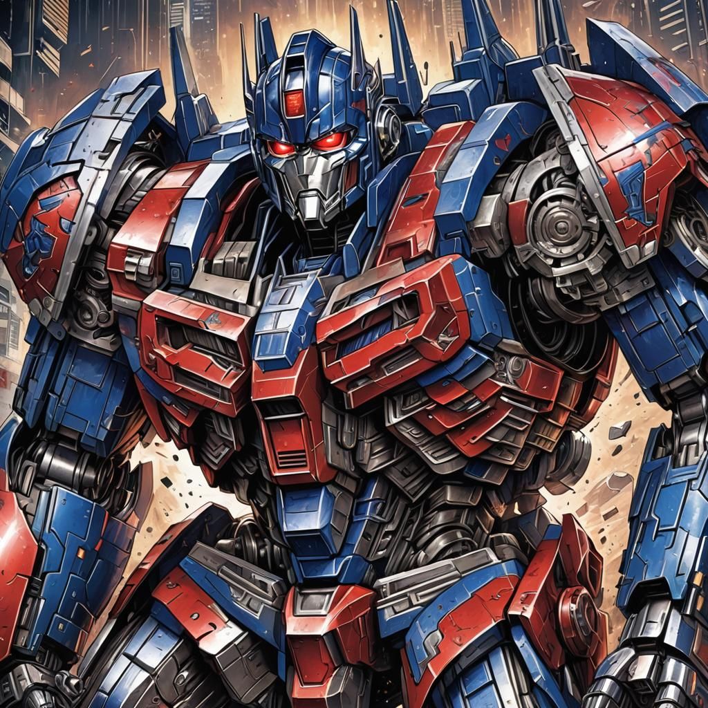 Optimus Prime Cybertronian Mode Concept Art - AI Generated Artwork ...
