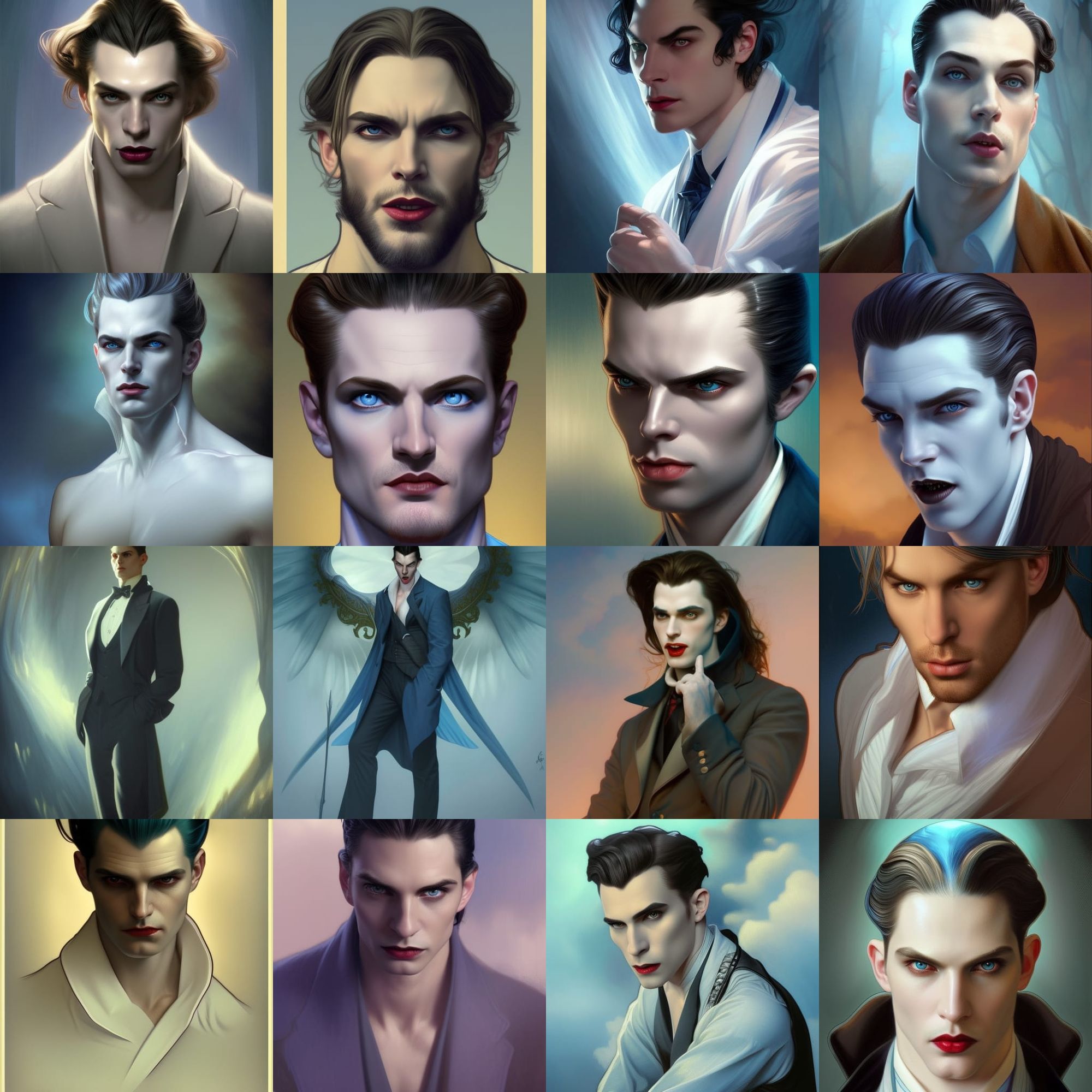 Male Vampire In 20s Beautiful Radiant Angelic With Slicked Back Hair   20nPYxKSNiqol2DUekBv  Grid 