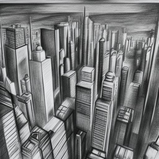 Tall glass buildings - AI Generated Artwork - NightCafe Creator