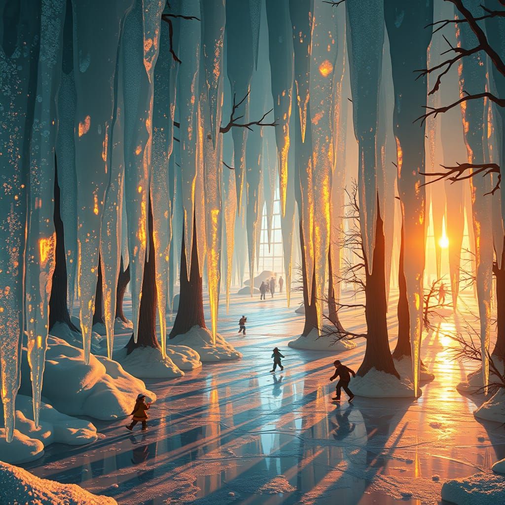 Dawn in the ice cavern.  by @kjscosm 