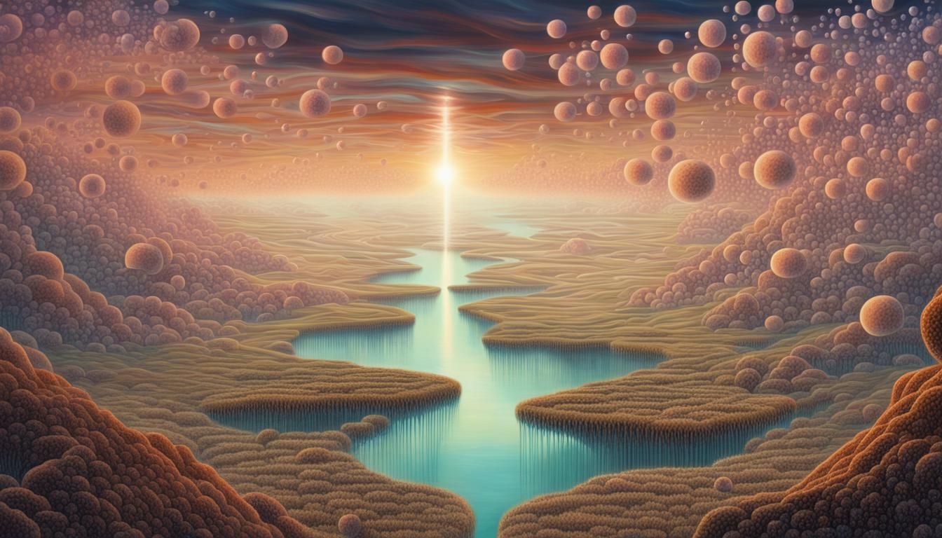 Binary Code Dream Cybernated Dreamy Landscape Surrealism Fluidity ...