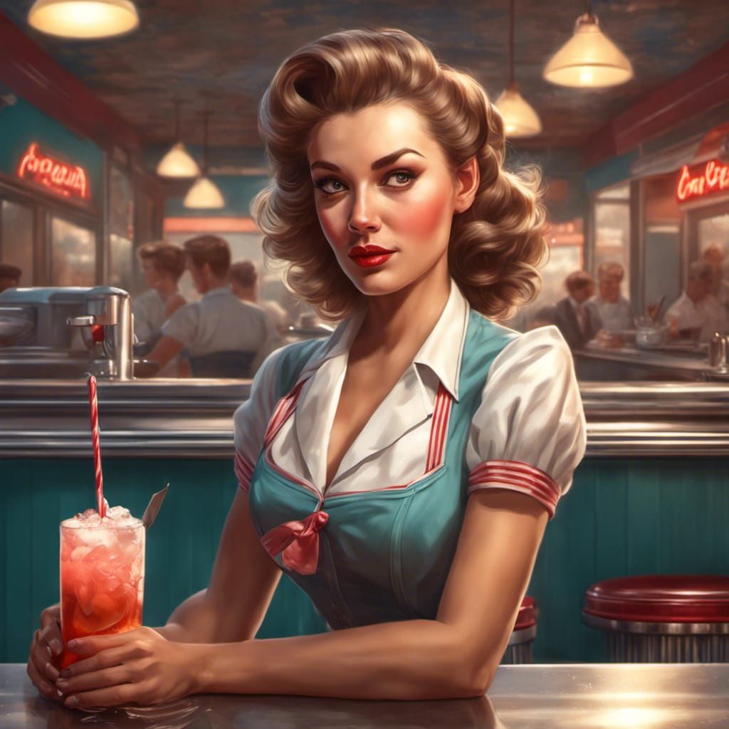 Waitress - AI Generated Artwork - NightCafe Creator