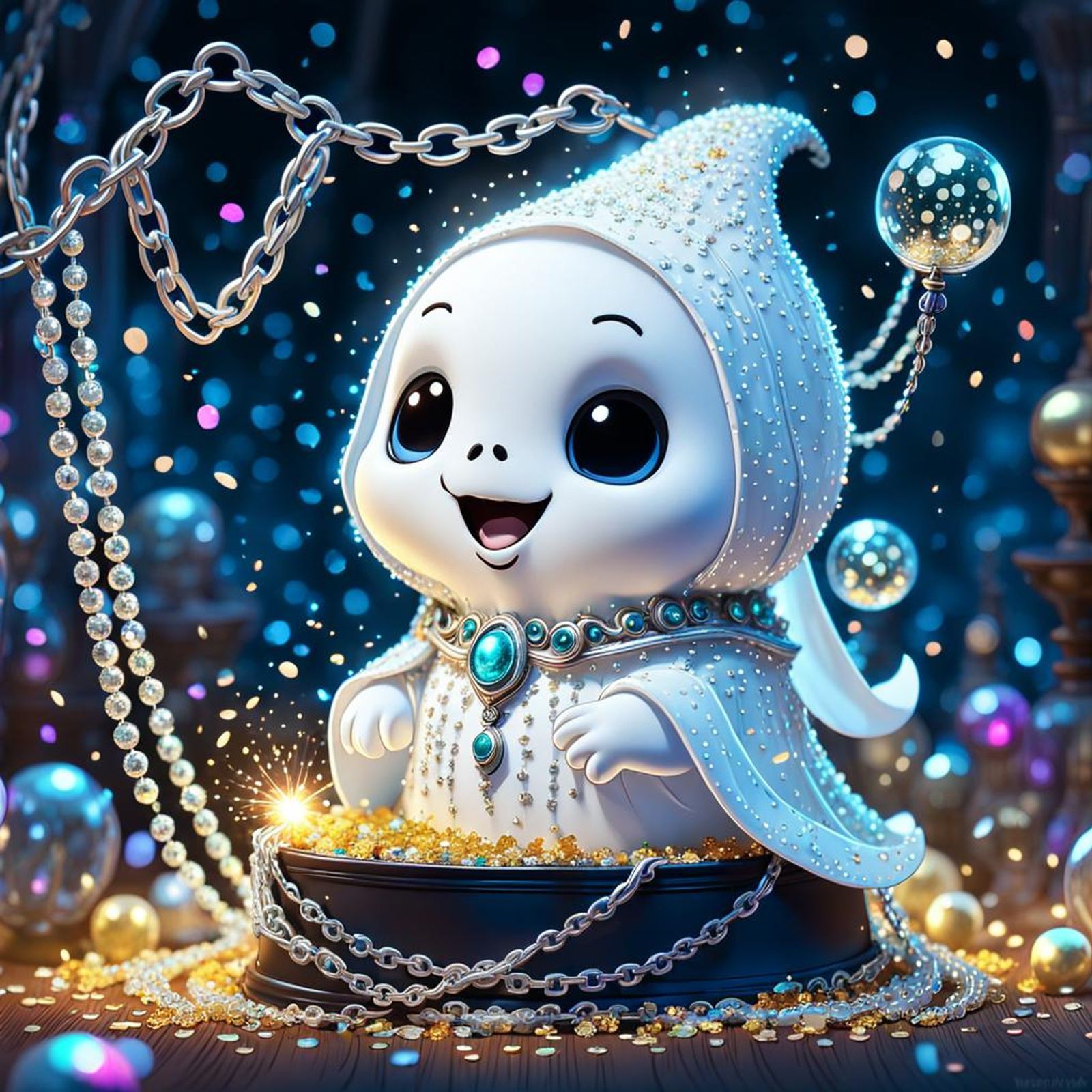 Confetti Ghost AI Generated Artwork NightCafe Creator