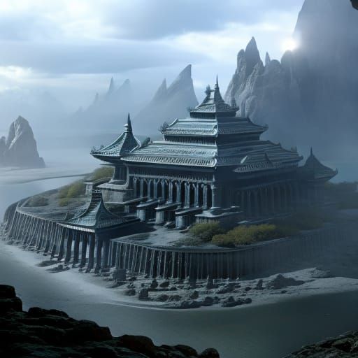 The Temple of Cthulhu, temple of the squid god, a masterpiece, Epic cinematic brilliant stunning intricate meticulously detailed dramatic at...