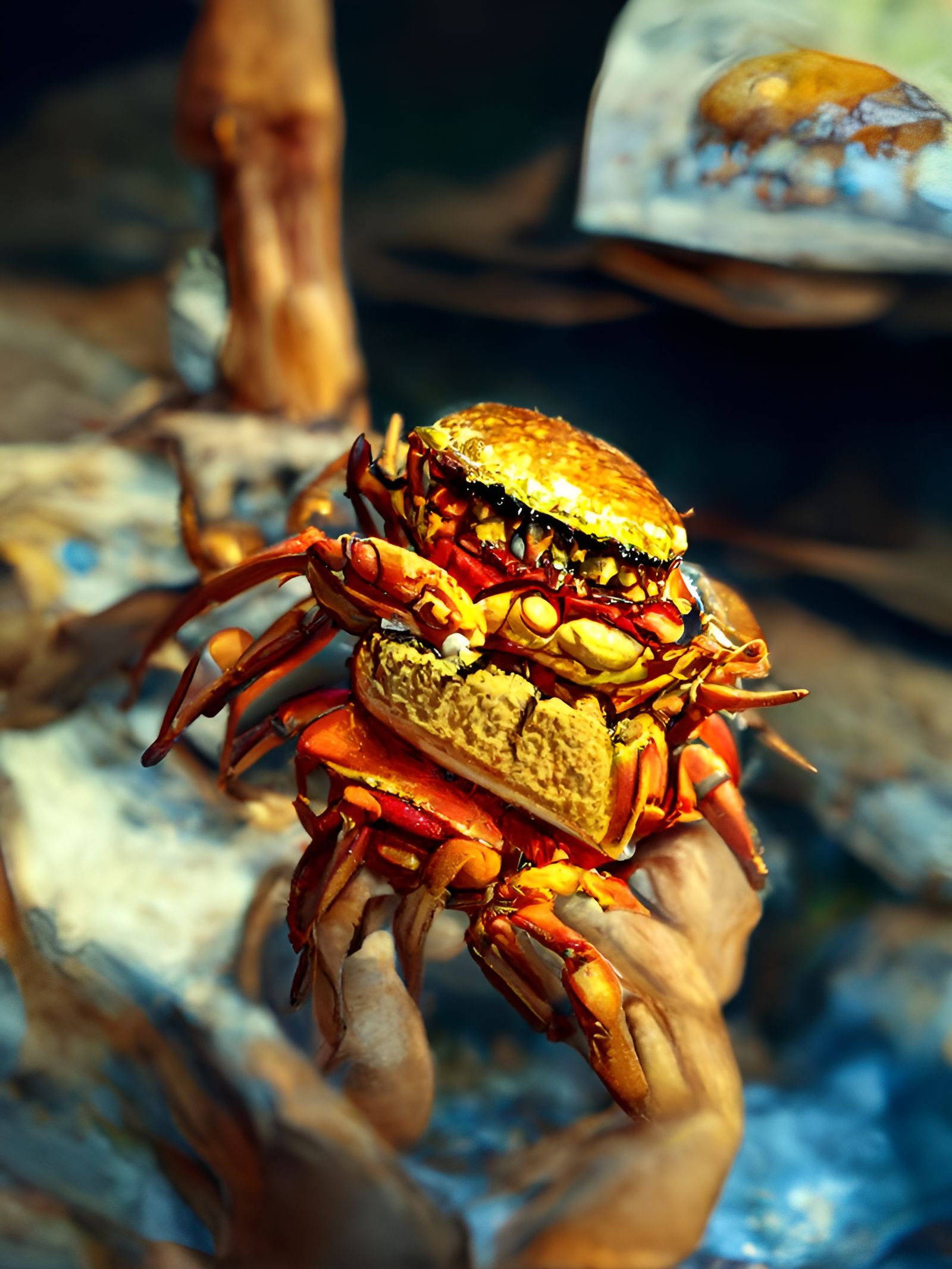 Creepy Crawly Crabby Lil Cheeseburger² - AI Generated Artwork ...