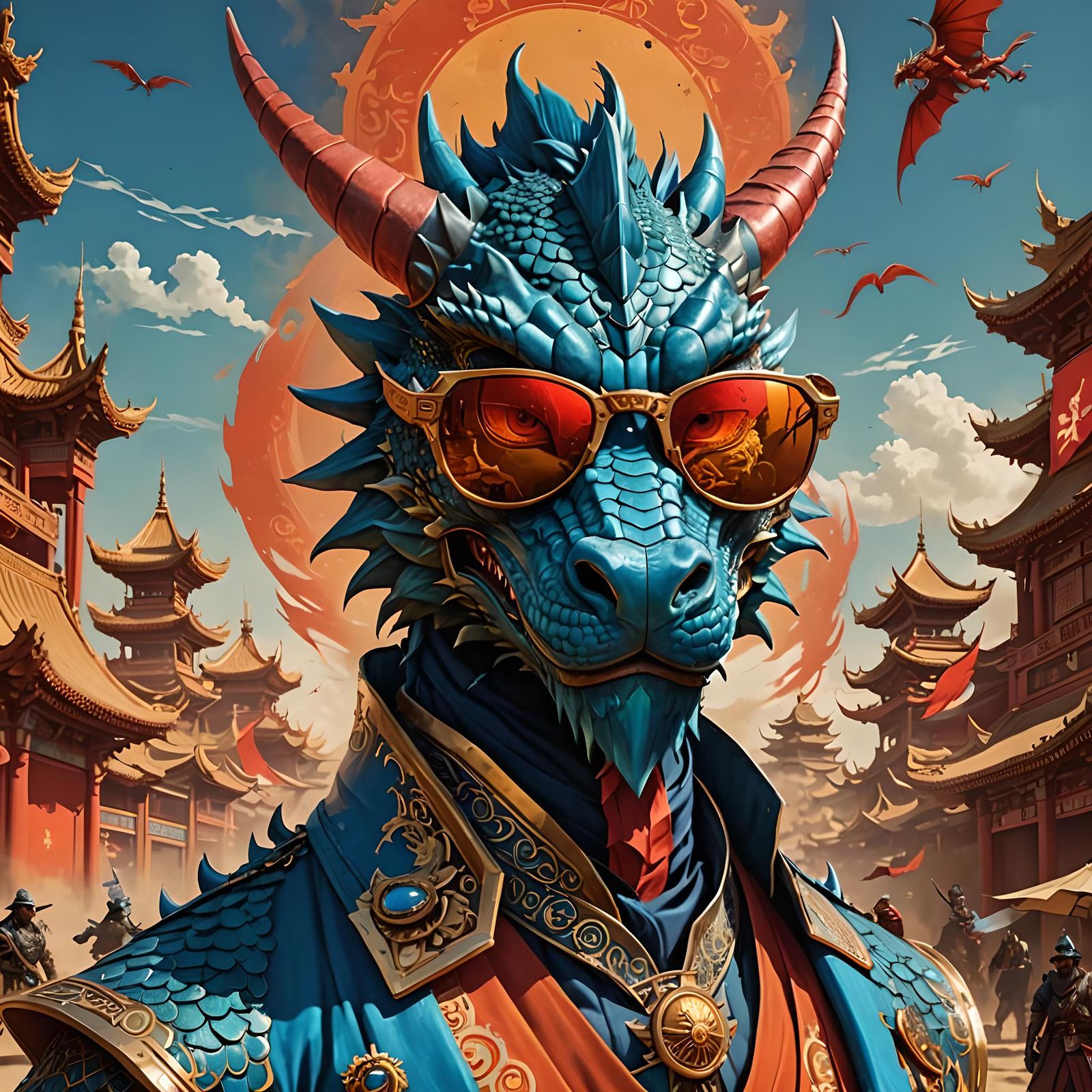 Blue Dragon in Sunglasses: Post-Apocalyptic Surrealism