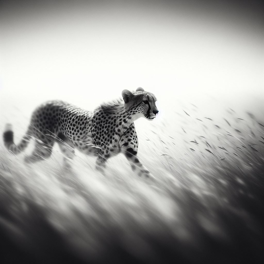 Cheetah night vision photography, Serengeti