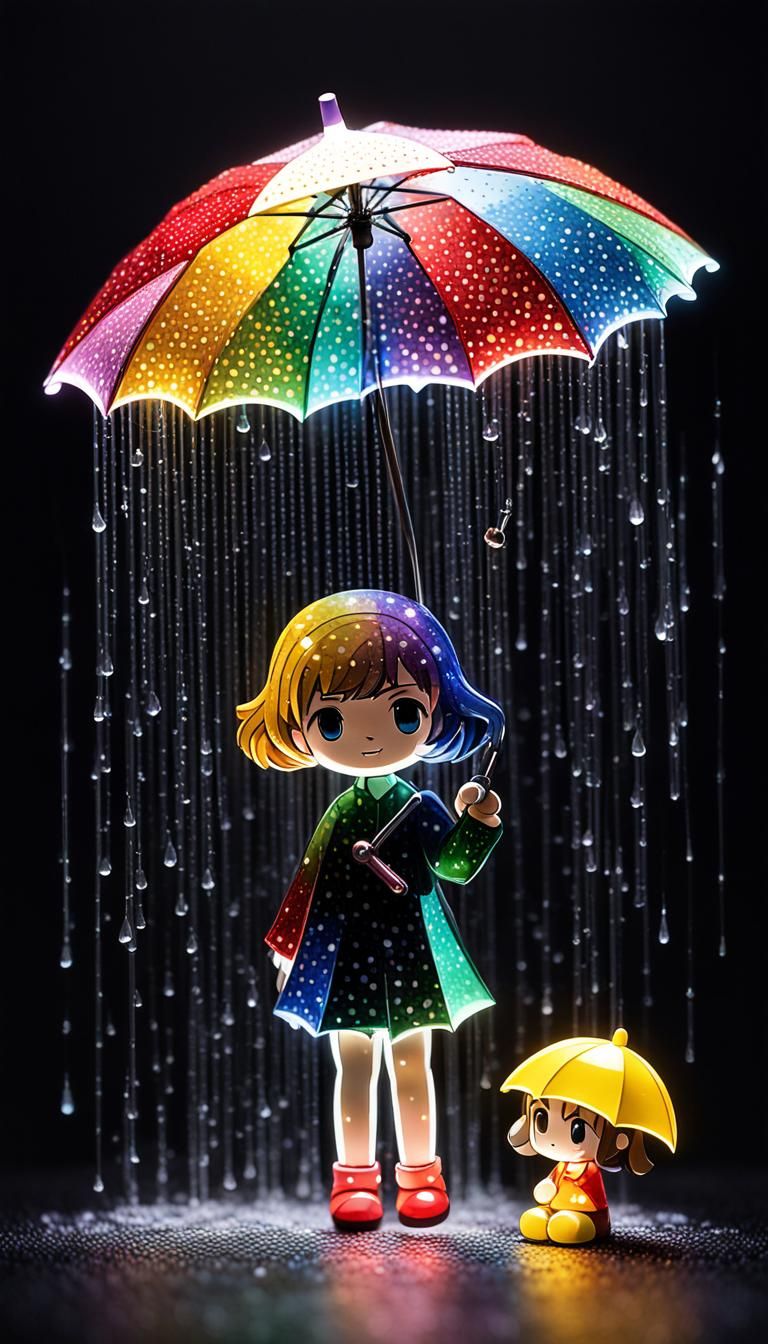 Crystal lighting effect Lights made of small colorful small ...