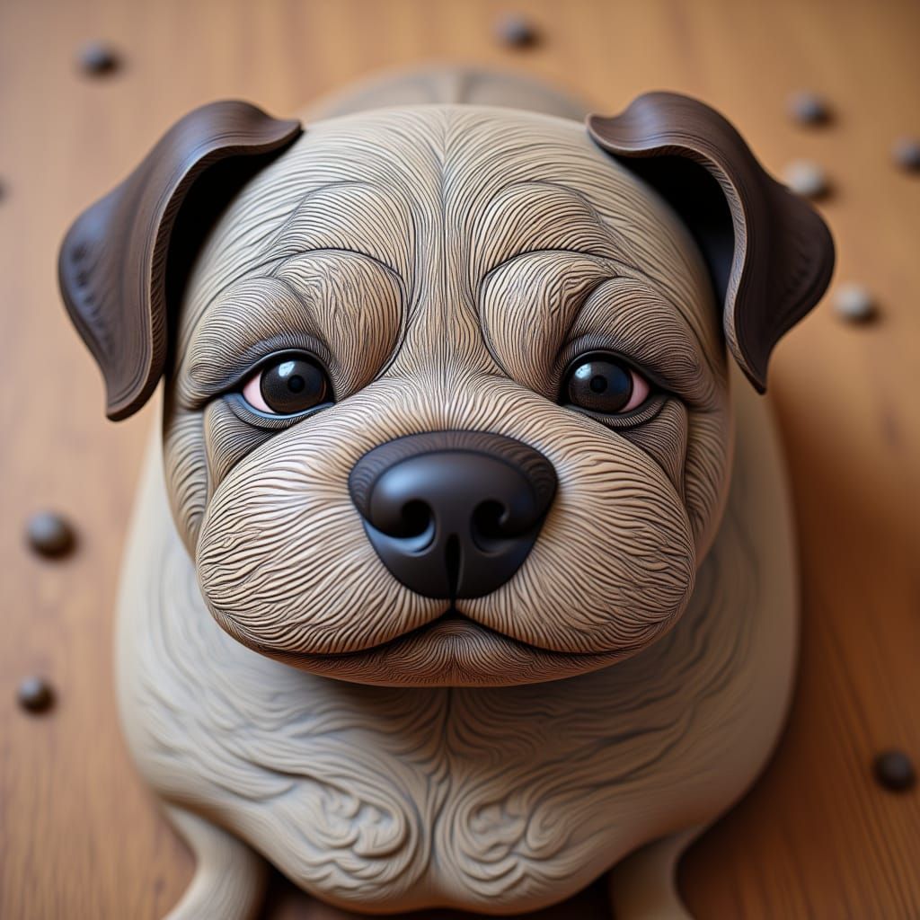 dog <lora:Wooden Carving:1.0>