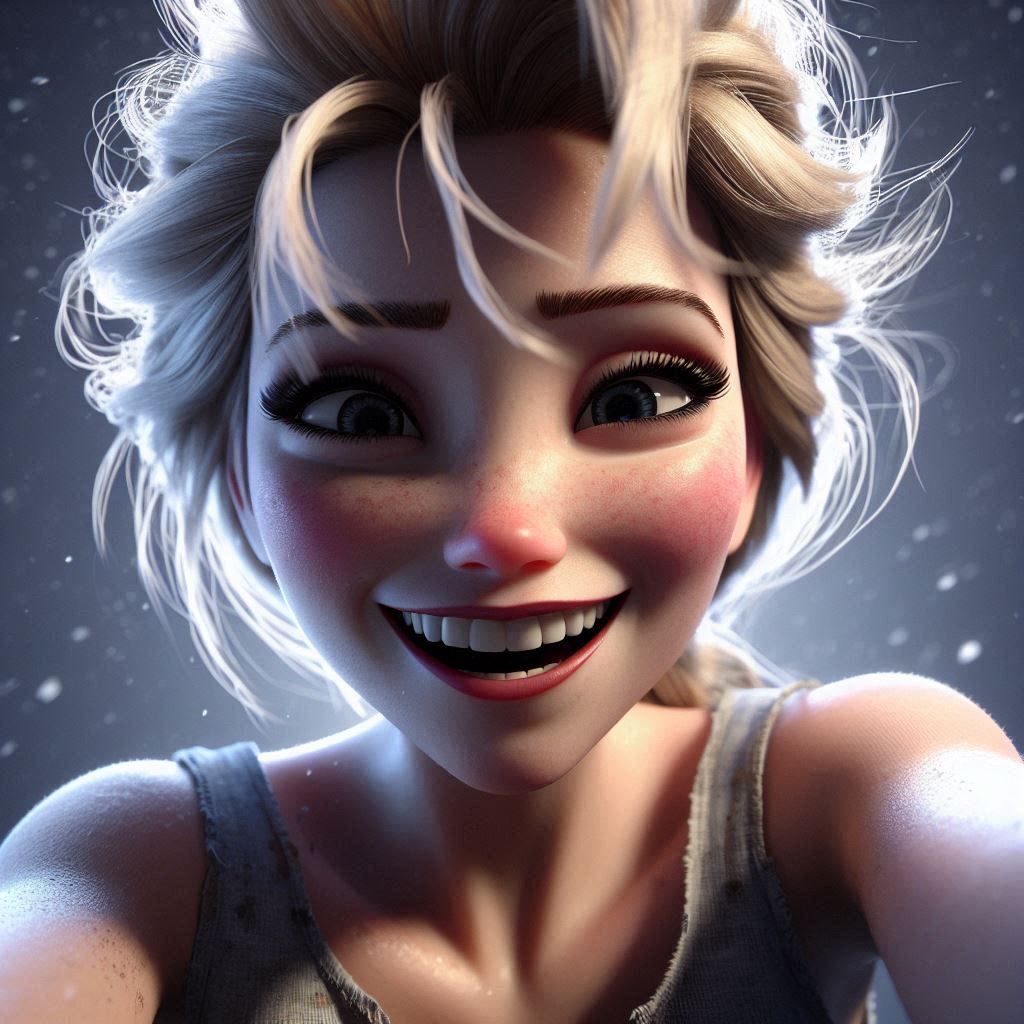 Elsa working out