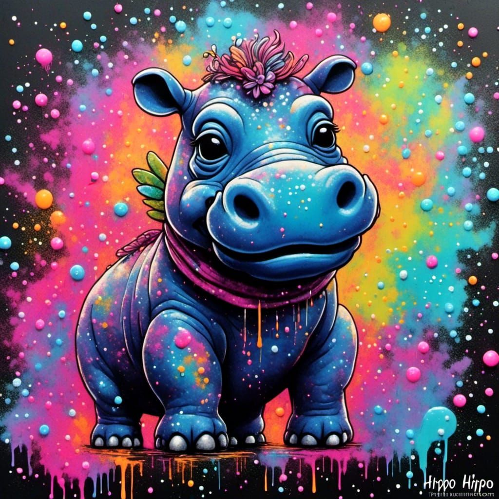 a funny little hippo Pegasus hybrid creature