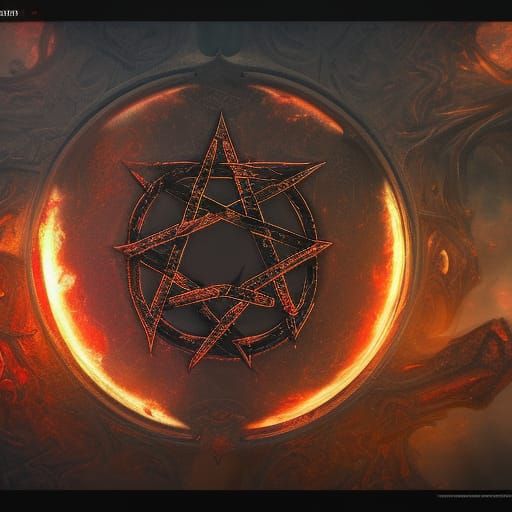 Pentagram of blood - AI Generated Artwork - NightCafe Creator