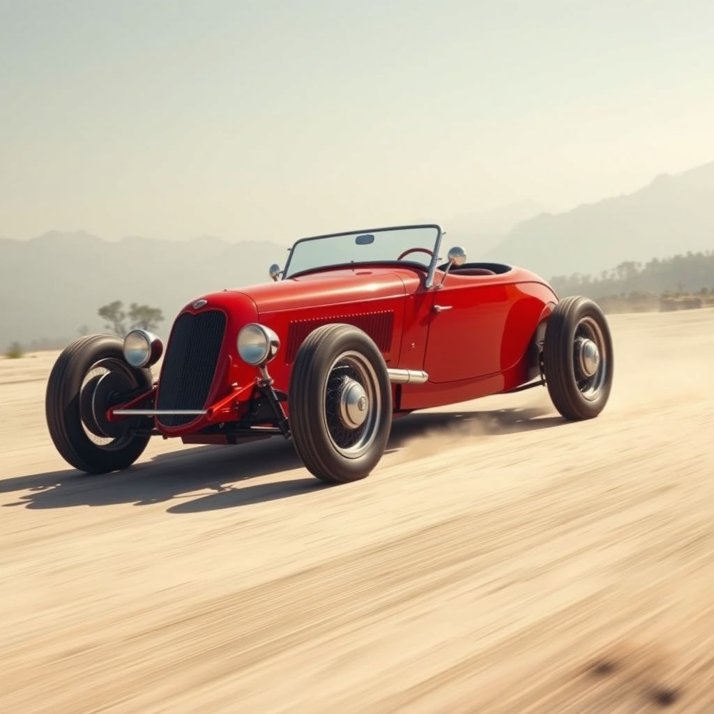 A captivating image of a bright red