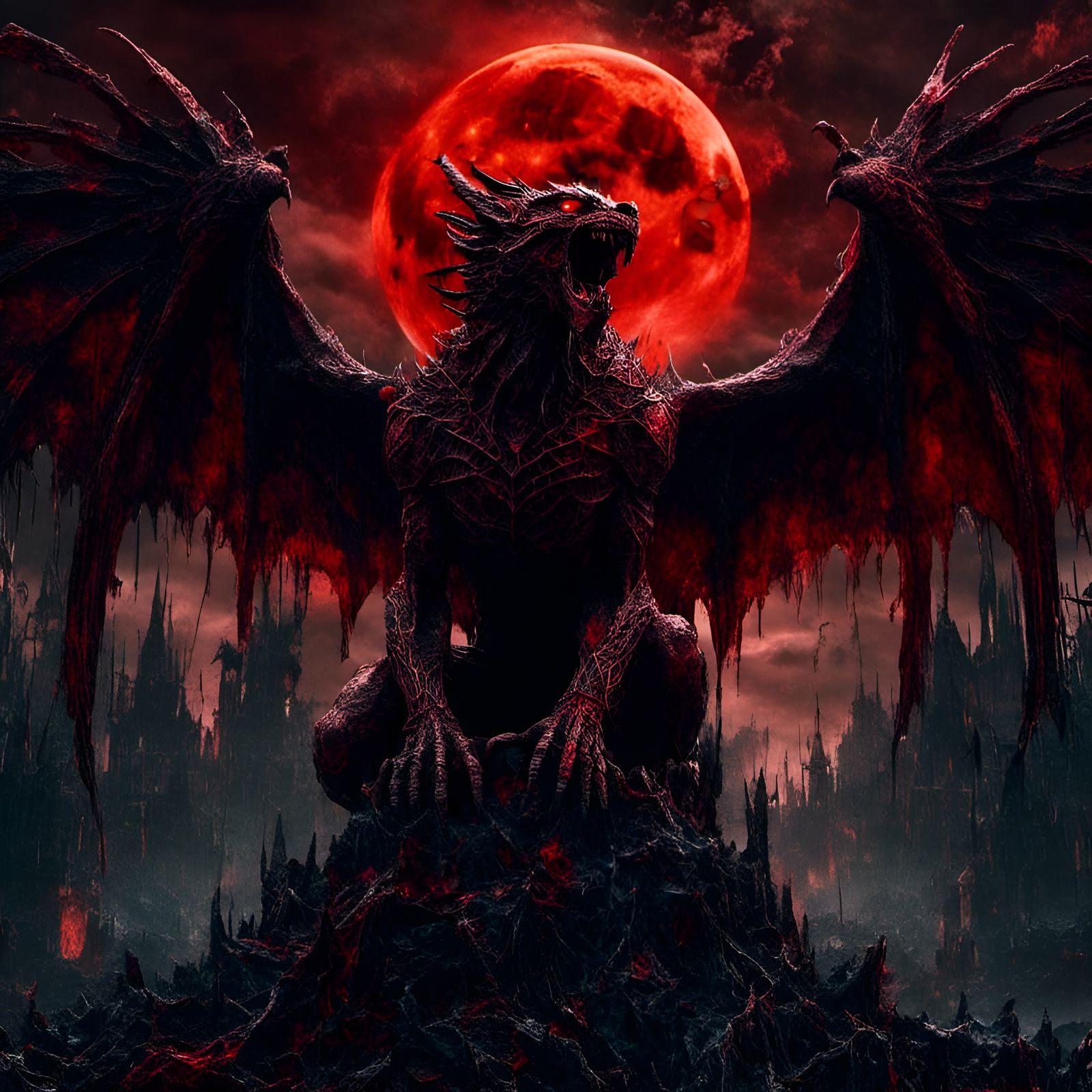 Winged Gargoyle  by @Merqury
