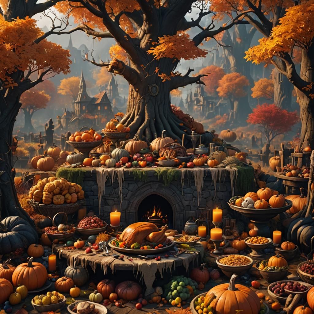 Mabon. Thanksgiving feast