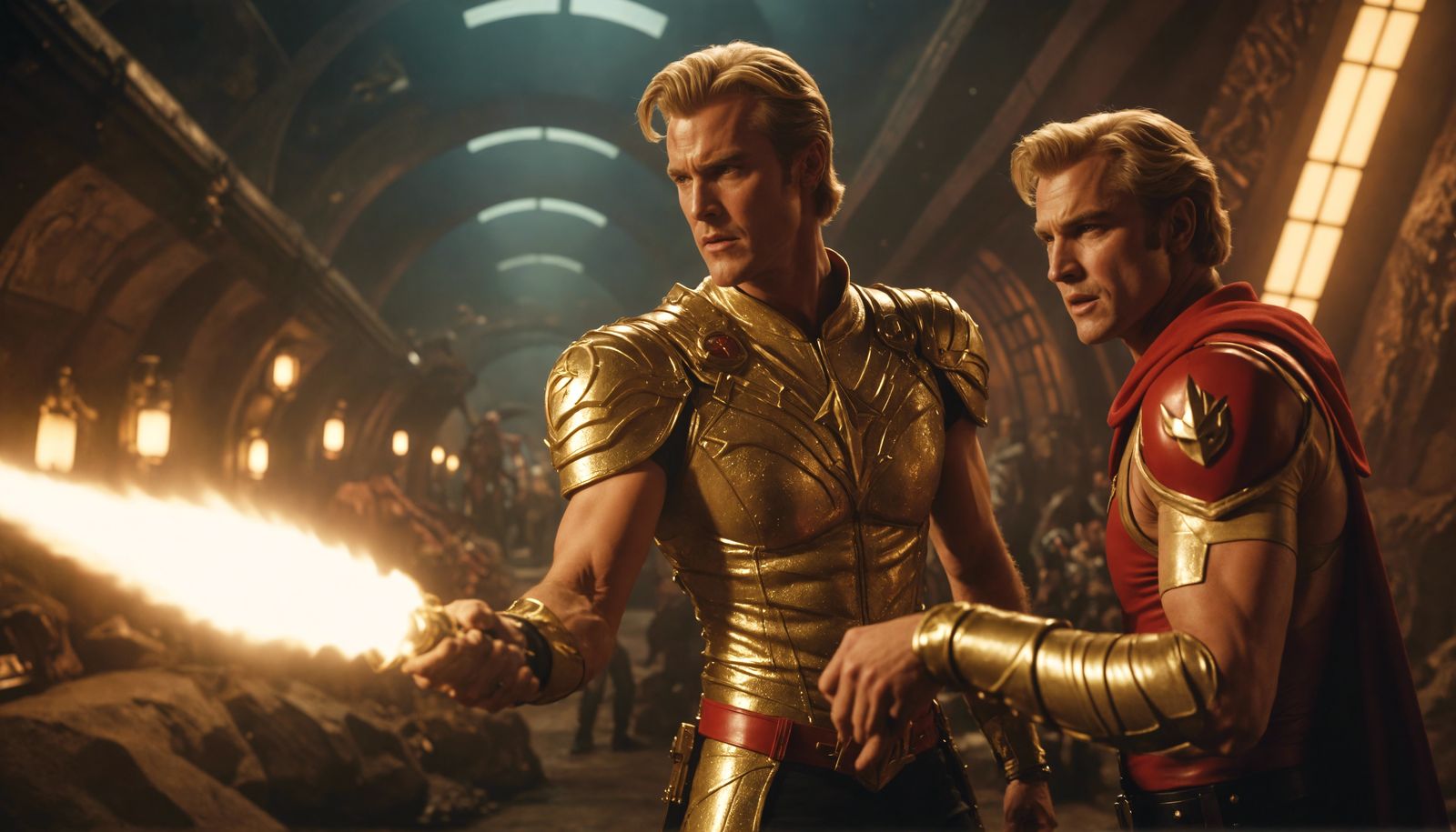 <lora:illusional:1.0> <lora:Hermoso:1.0> "Flash Gordon", Cin...