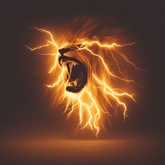 Electric lion   by @cottoncandyOkapi