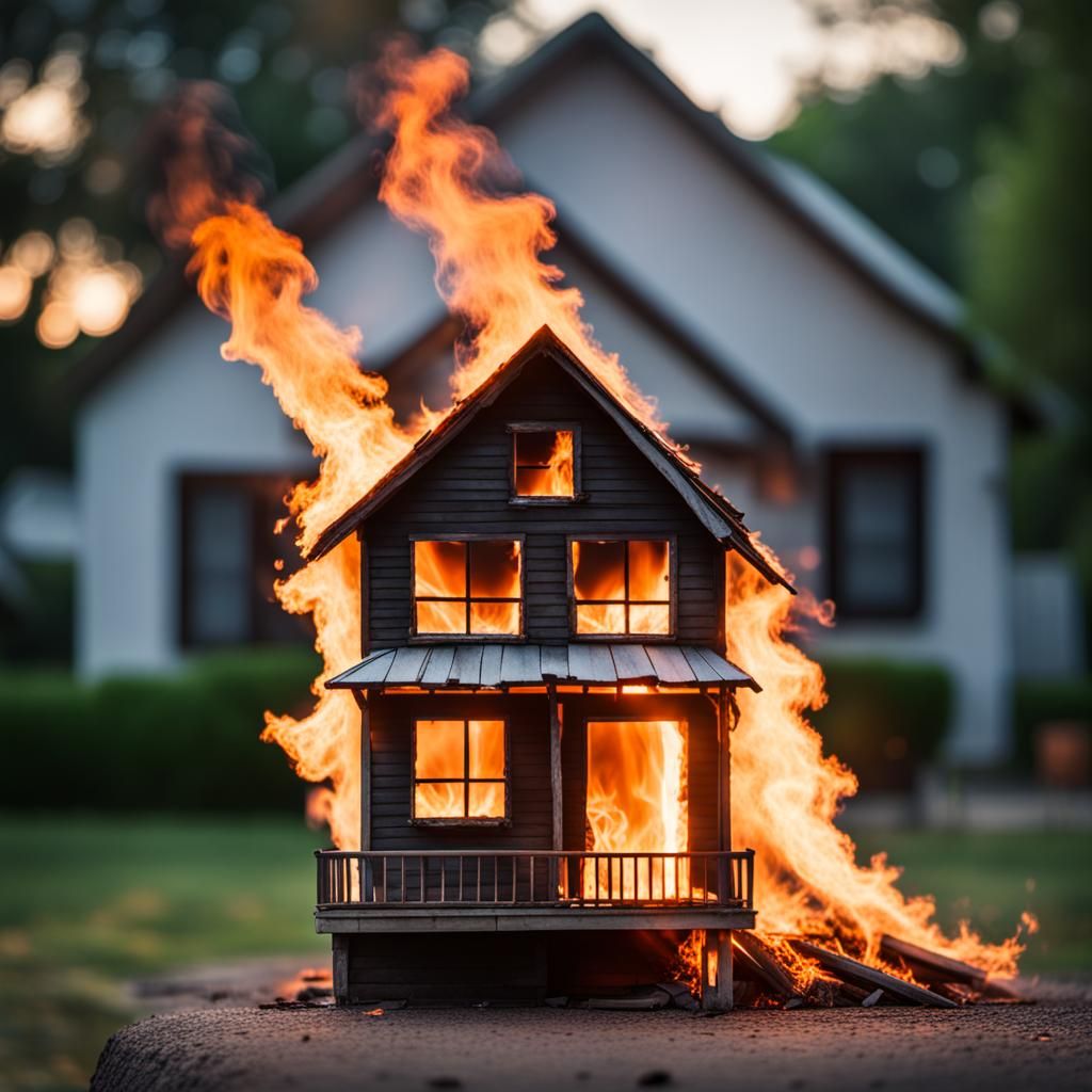 Burning house