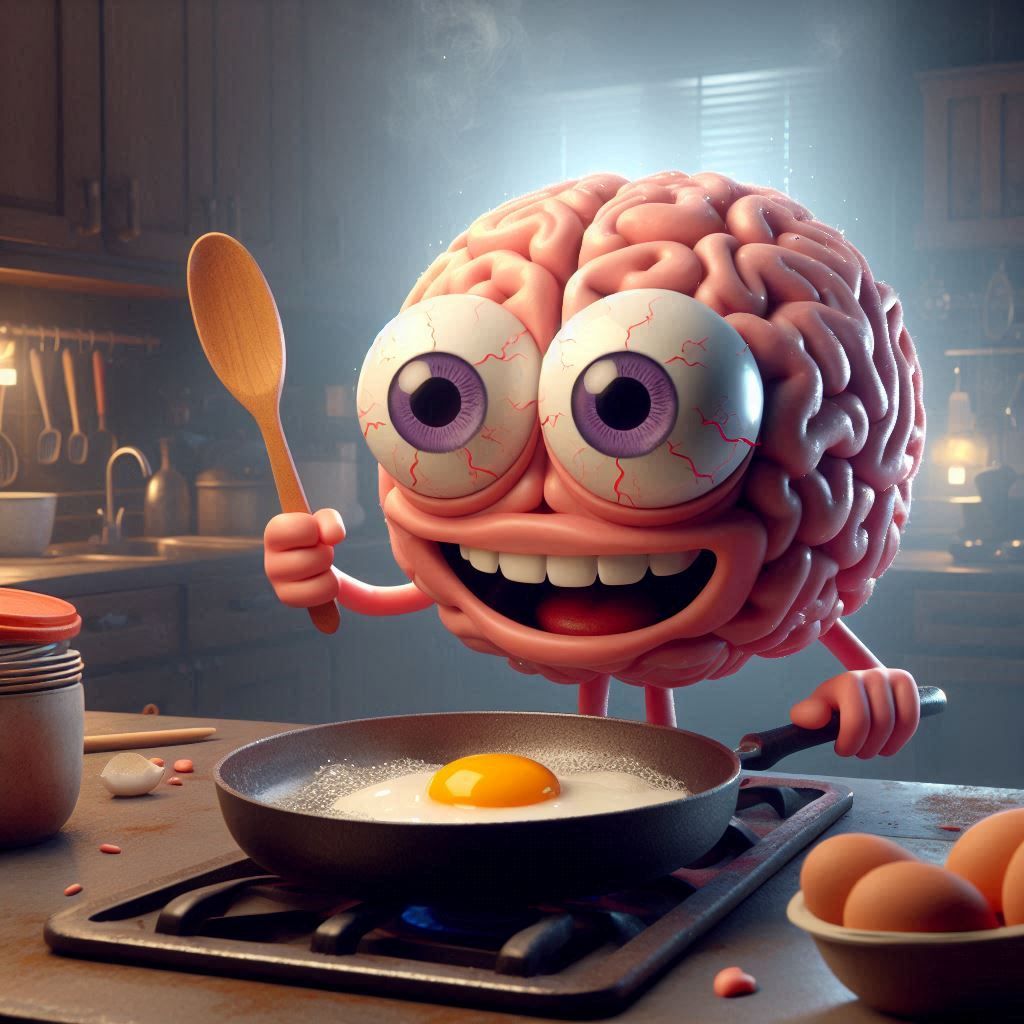 Chaotic brain - 'frying an egg'