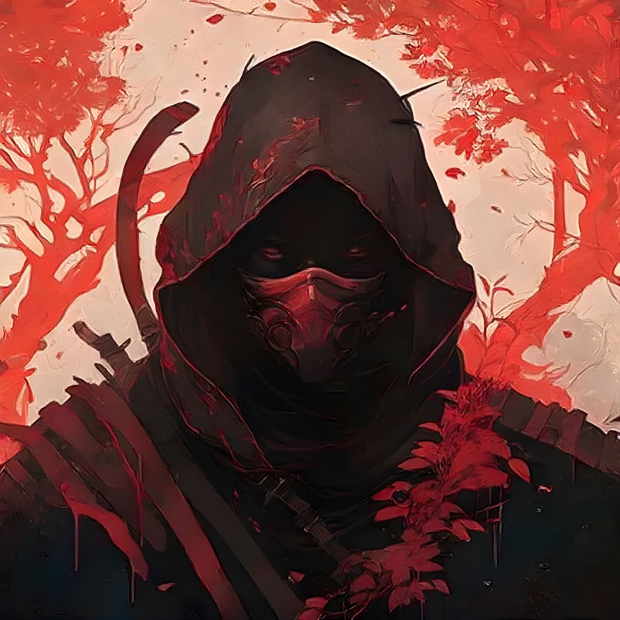 Clad in Red and Black