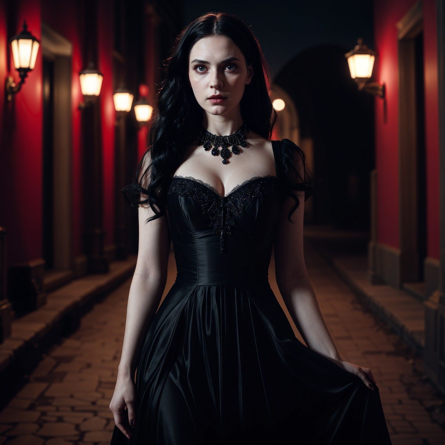 Beautiful creation of goth babe human woman Nyarlathotep.