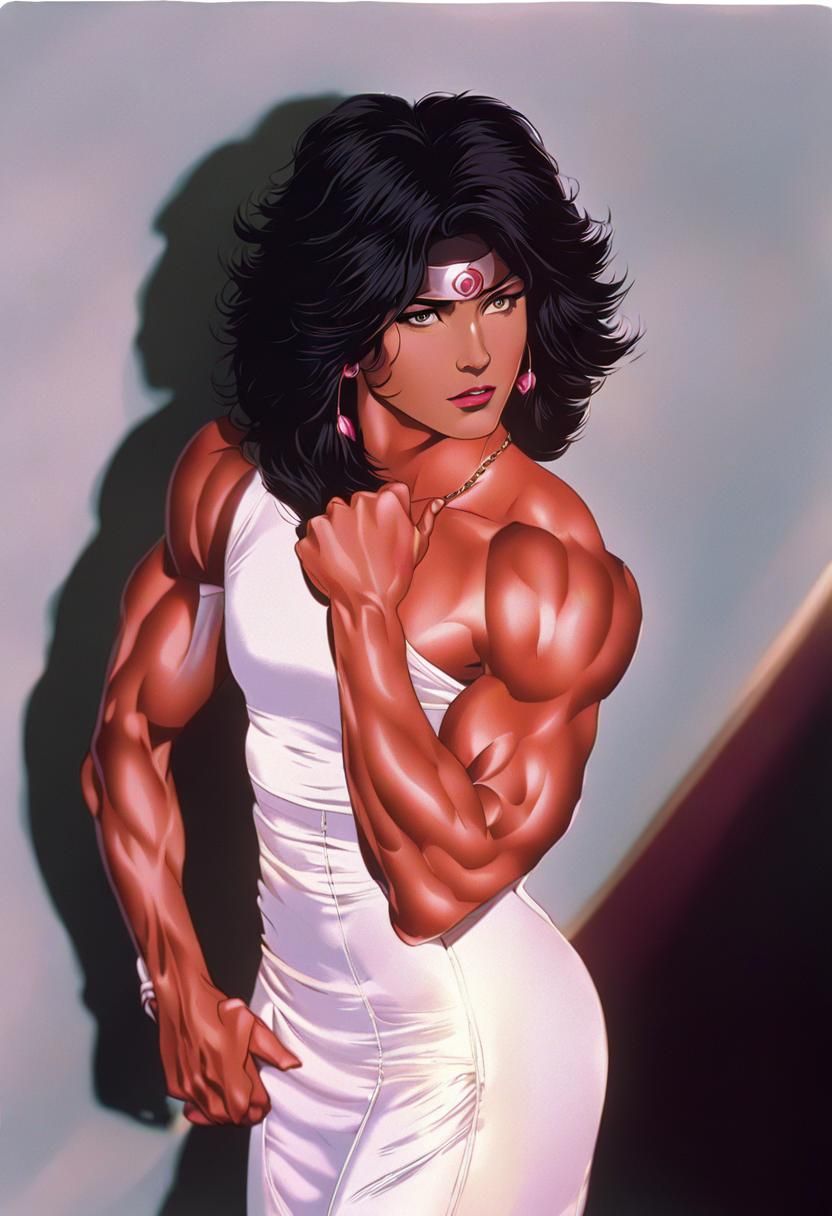 Female Bodybuilder Annie Riviccio as Futuristic Warrior Godd...