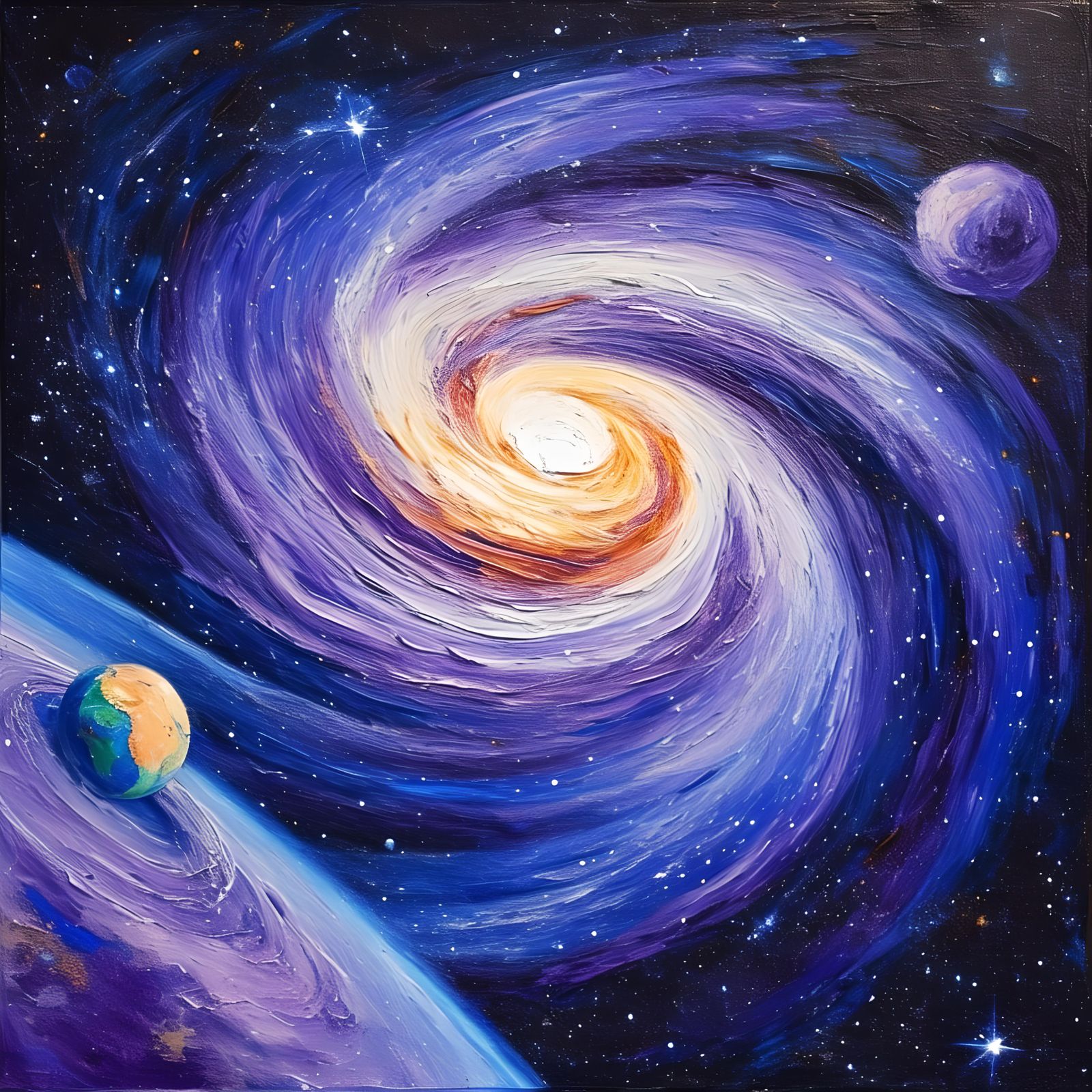 Impasto Heavens Michaelangelo Style