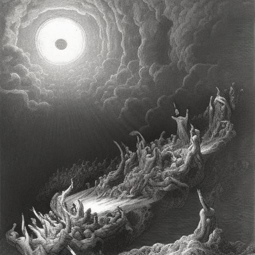 The apocalypse by Gustave Dore - AI Generated Artwork - NightCafe Creator