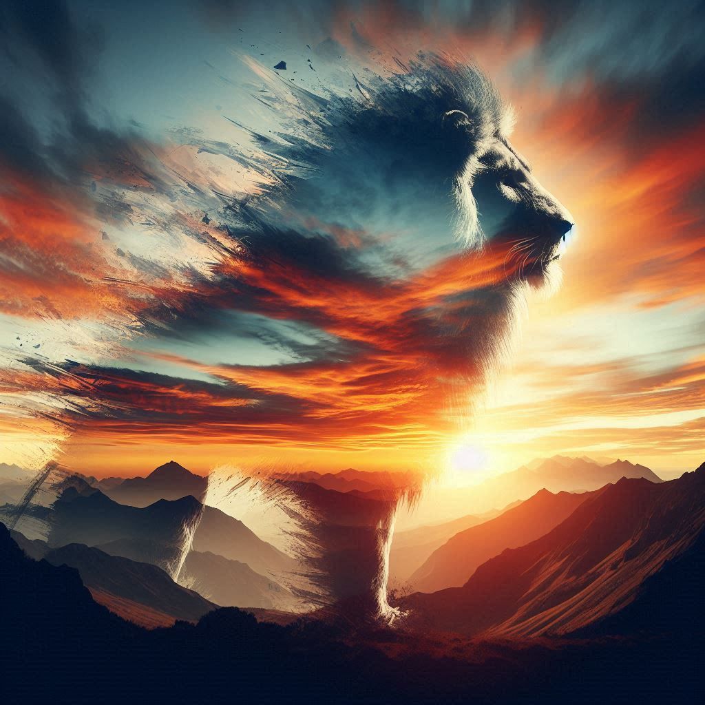 double exposure beautiful fantasy portrait landscape..