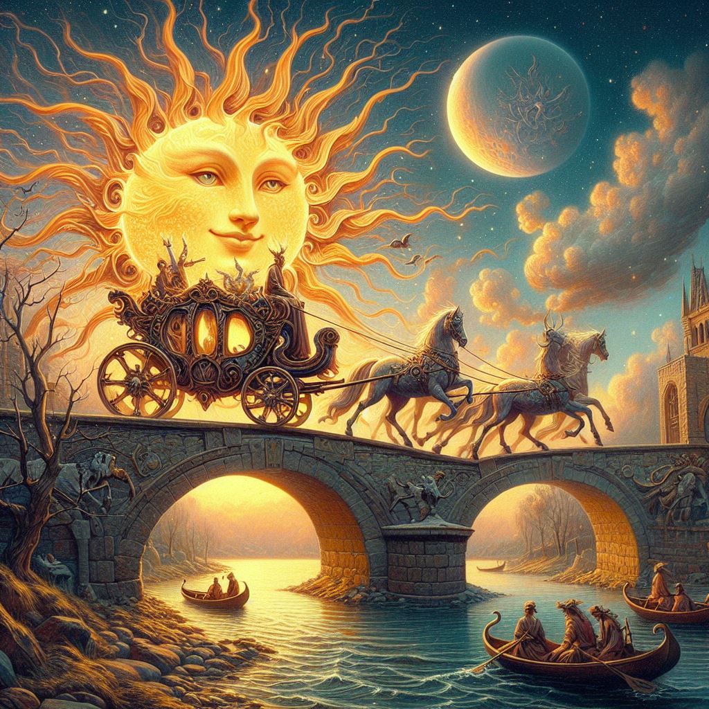 The sun rides in his chariot🌞