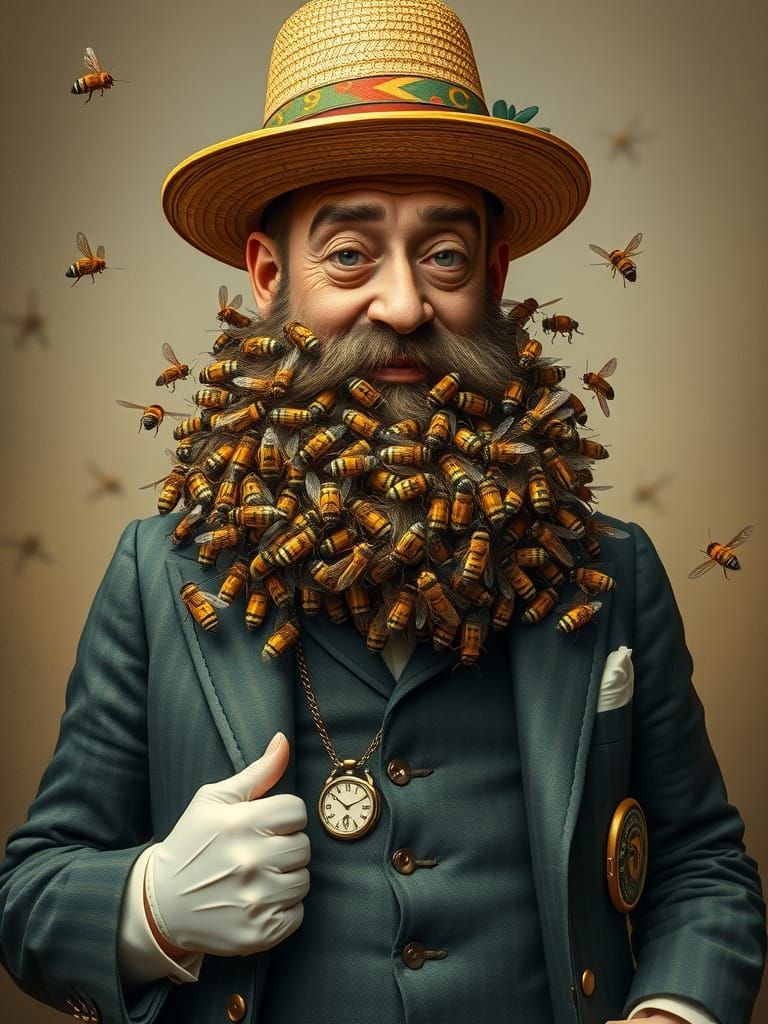 Beard of bees   by @John from Youngstown