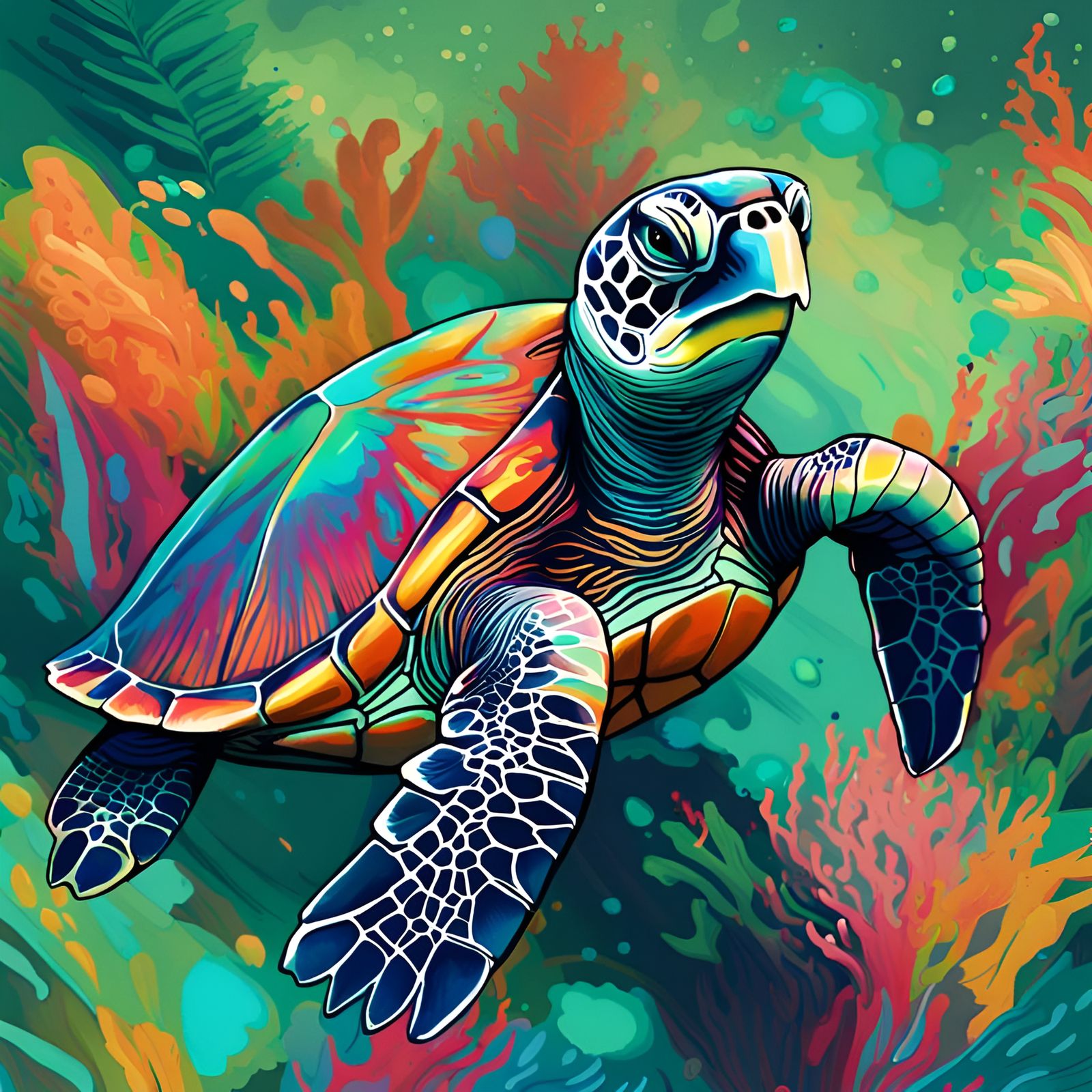 Turtle - AI Generated Artwork - NightCafe Creator