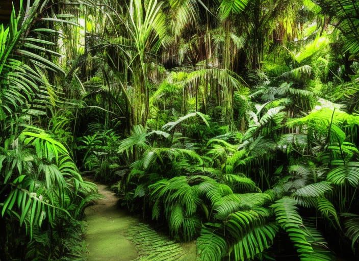 Underground tropical Forest - AI Generated Artwork - NightCafe Creator