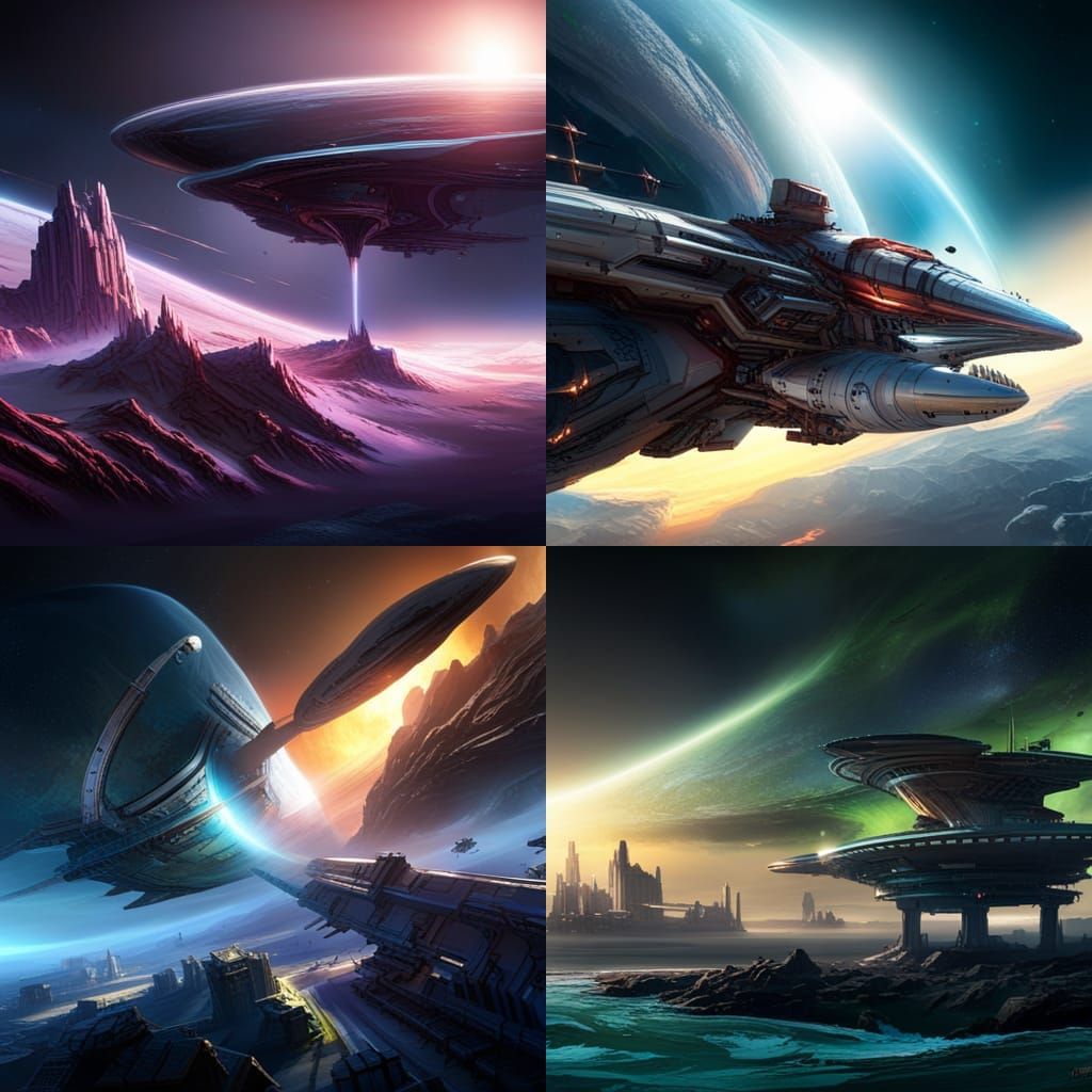 A massive alien starship is about to fire its main cannon in...