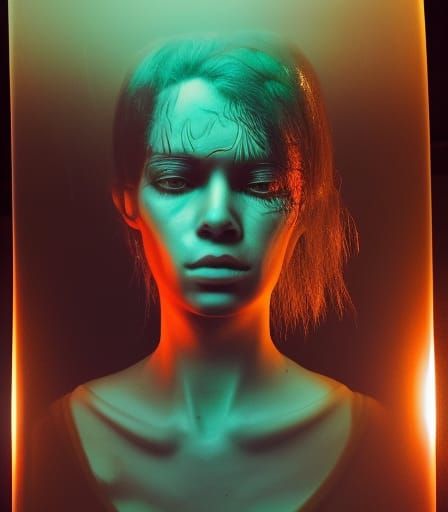 Misanthropy Encased: Hyperrealistic Venetian Glass Photo