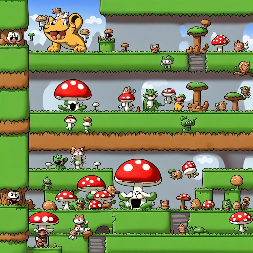 Mushroom Kingdom has feline invasion, Mario vs Gargamel