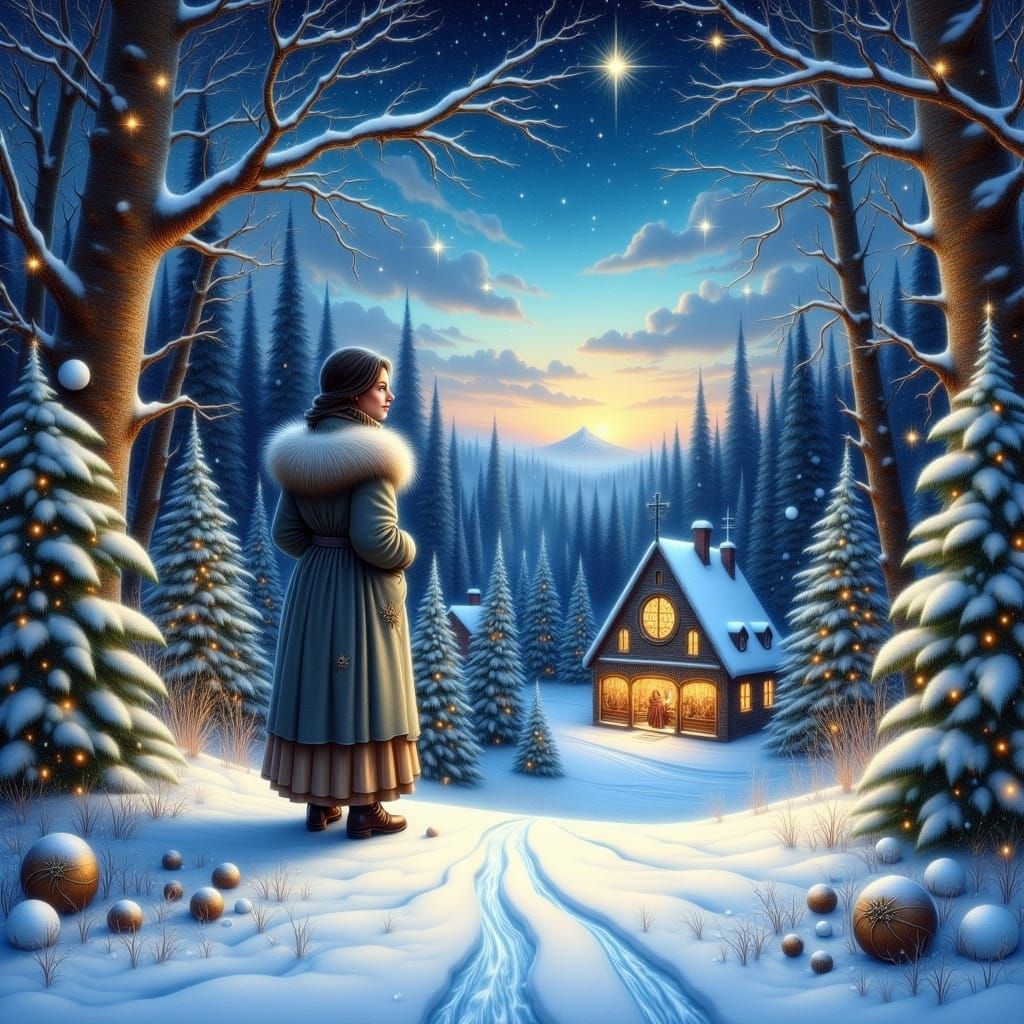 <lora:Winter Feiertage:1.0> silent night holy night,  thank god it's Christmas 