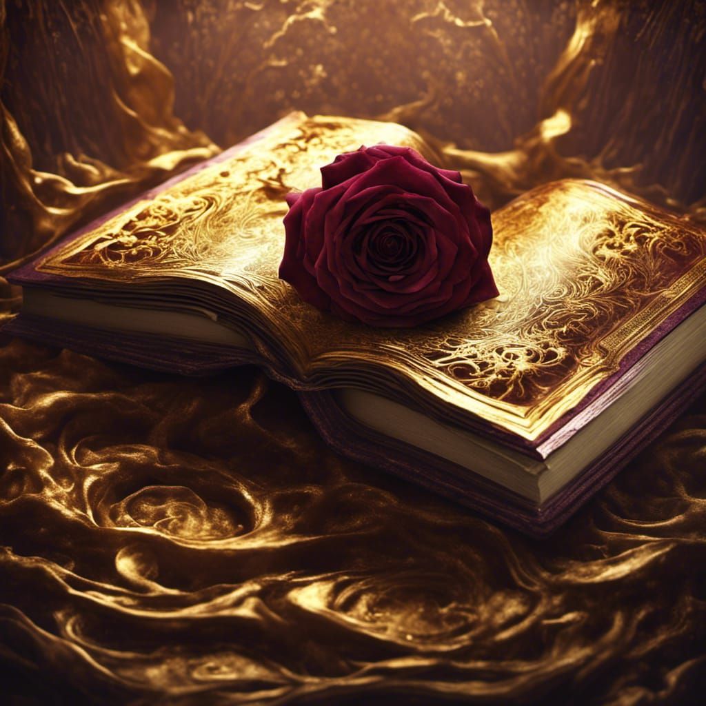 The Book and a Rose  by @Taralady