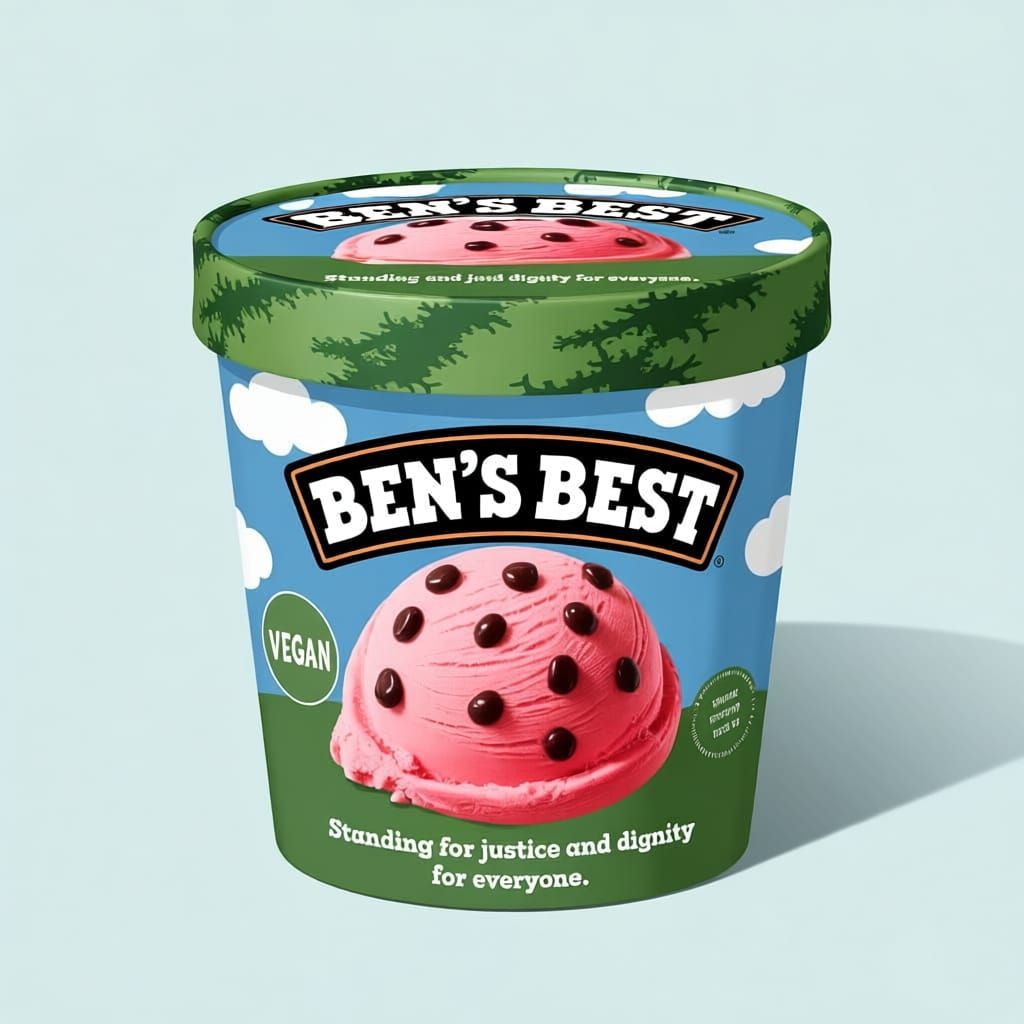 Ben's Best | vegan watermelon ice cream (Ideogram 2a Turbo - Qwen Image Edit Plus)