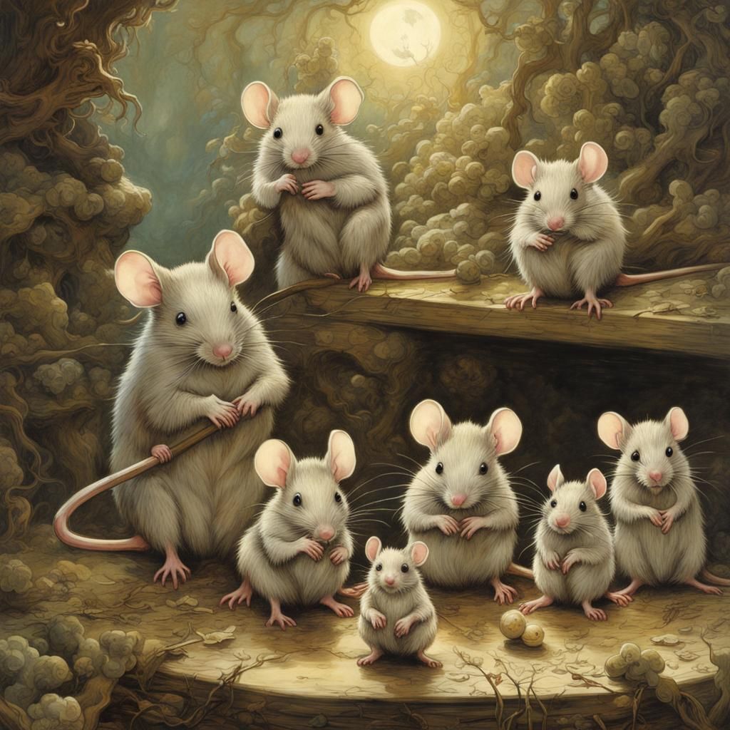 Timid Mice - AI Generated Artwork - NightCafe Creator