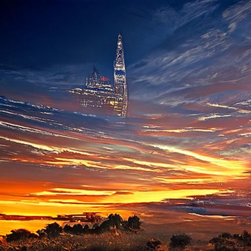 Sunrise over london city