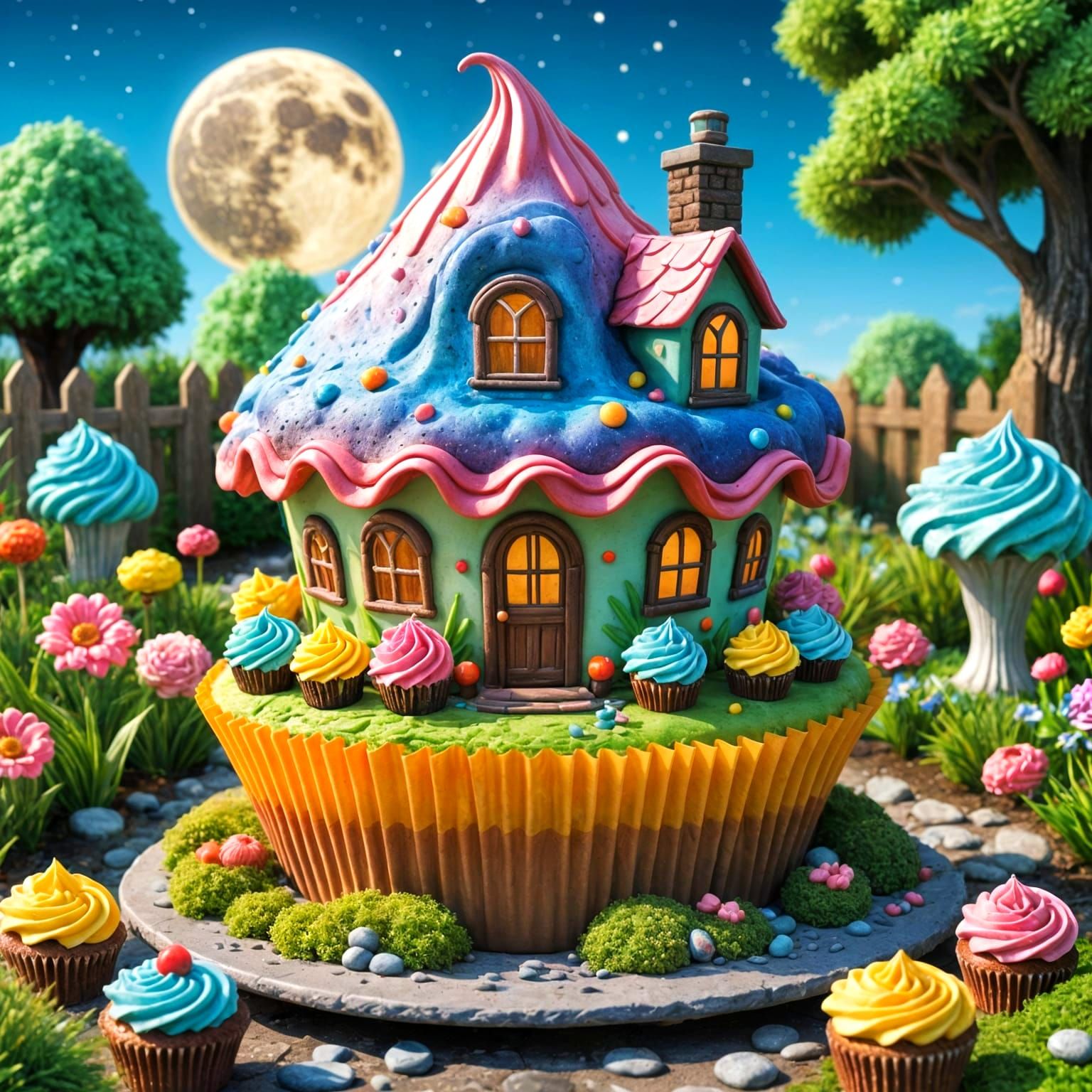 A cupcake house.