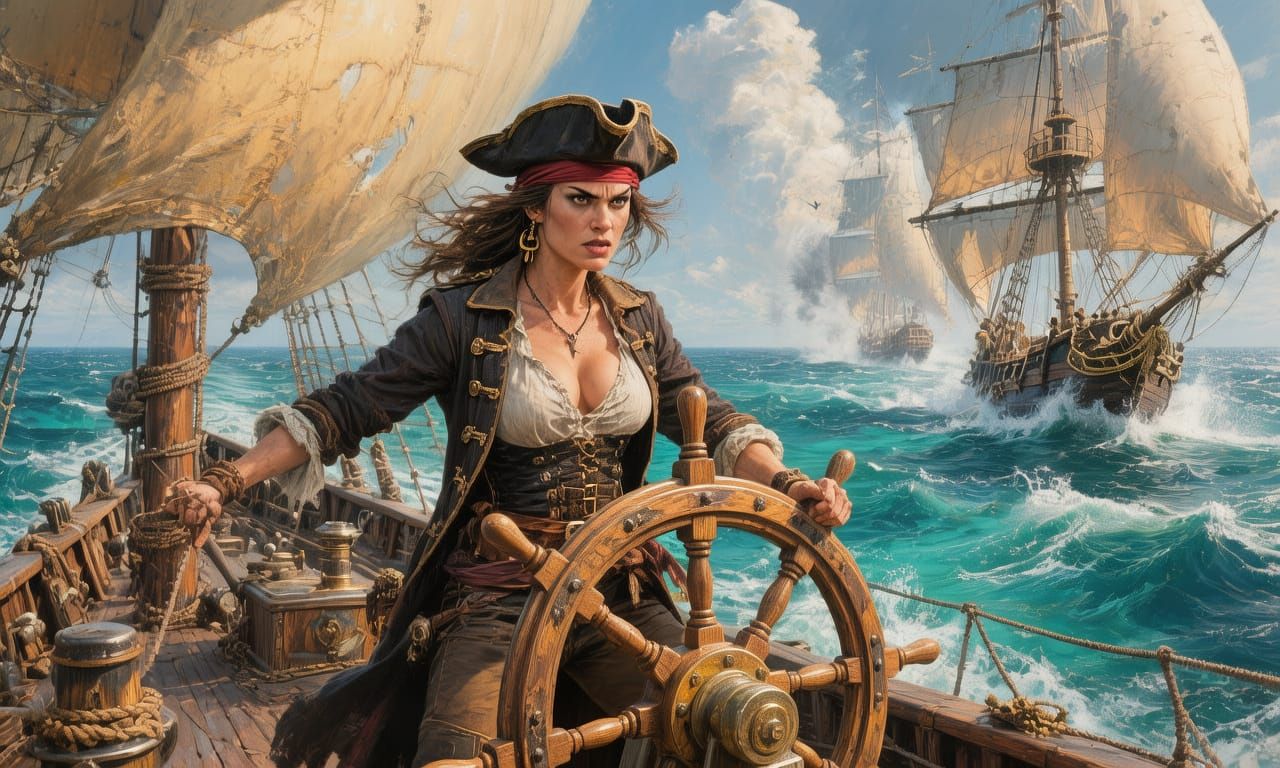 Two ships meet in foam / she steers toward what might kill h...