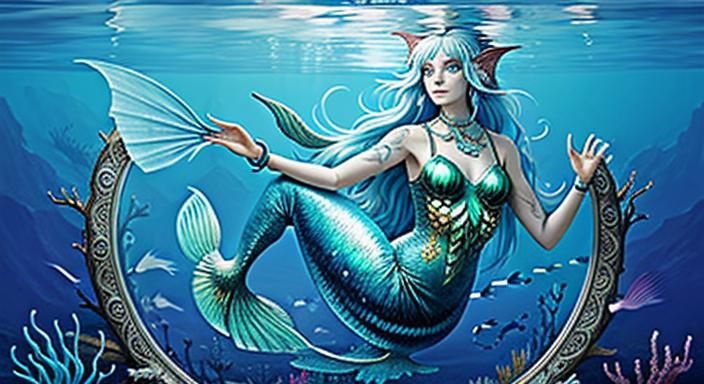 Biopunk Mermaid, Goddess , 

mirrors