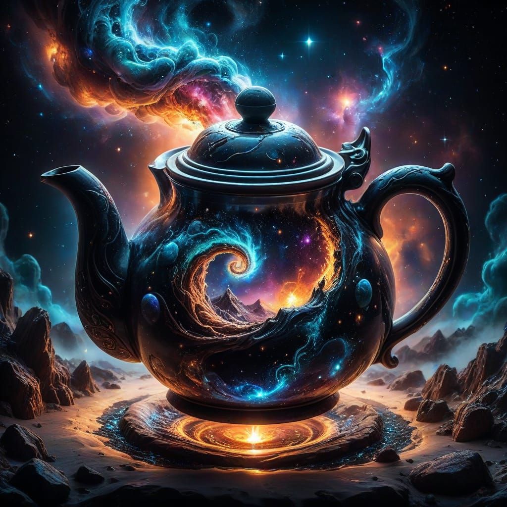 Cosmic Teapot Nebula Pour 🌌🪐