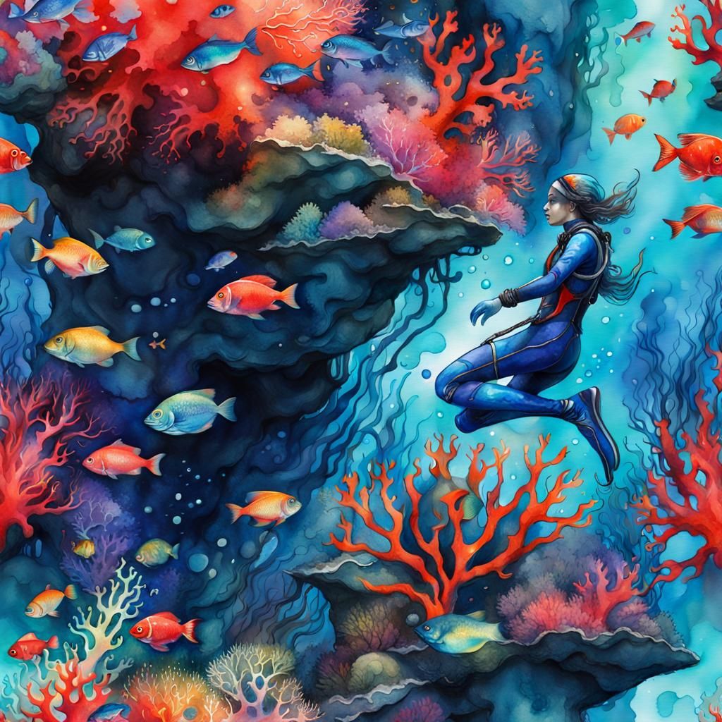 Underwater scene - AI Generated Artwork - NightCafe Creator