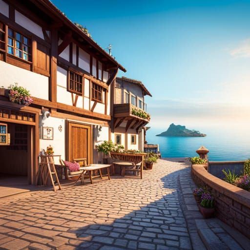 Medieval Seaside Village 3