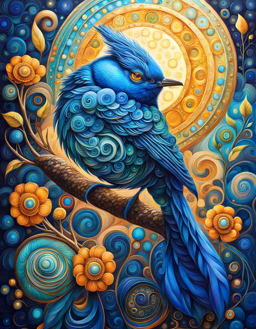 Blue bird - AI Generated Artwork - NightCafe Creator