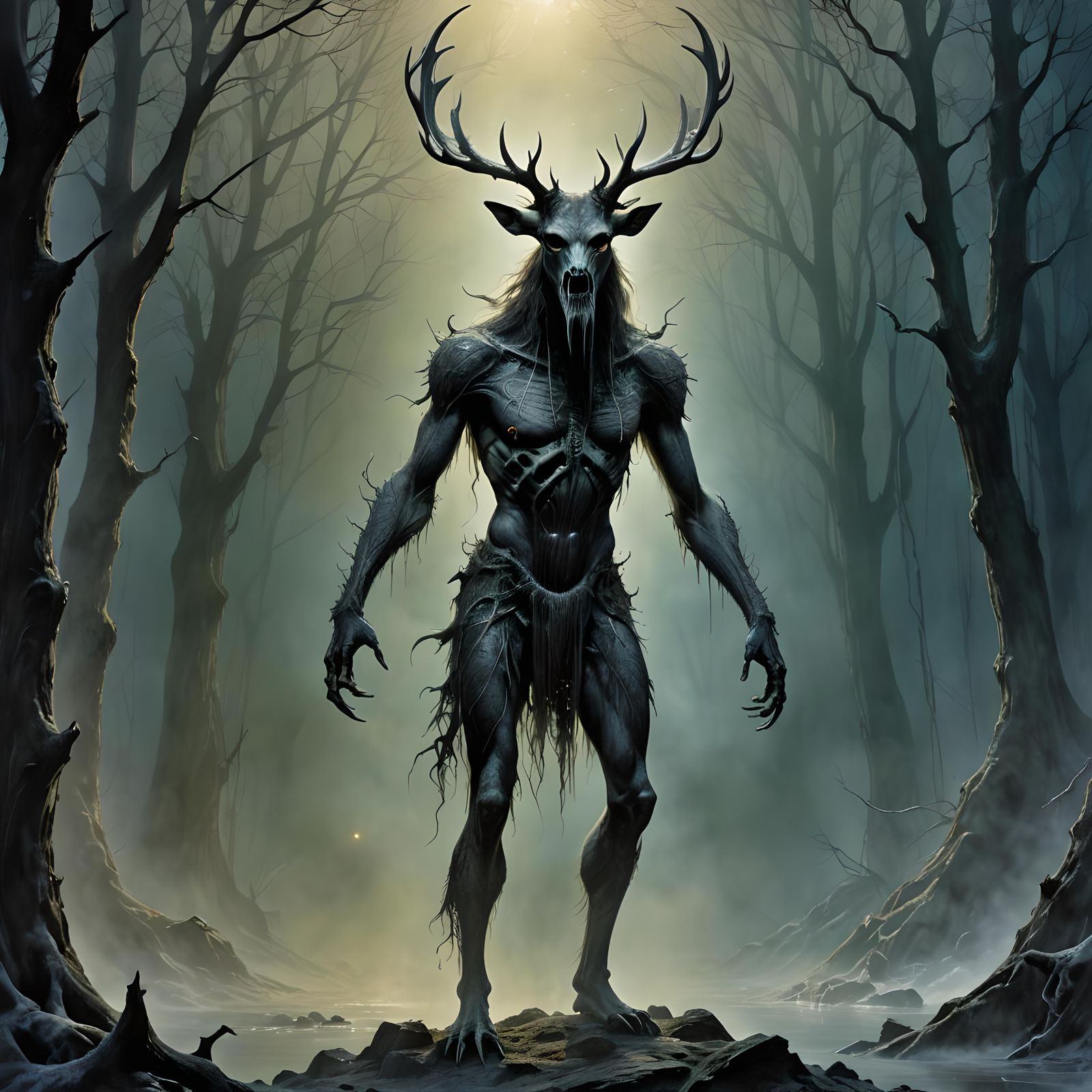 Wendigo (Demon series) - AI Generated Artwork - NightCafe Creator